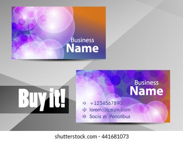 Vector modern creative and clean business card template. Flat design. Letter Logo Corporate Business card. Business card set template. Simple color. Vector illustration.