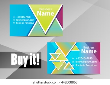 Vector modern creative and clean business card template. Flat design. Letter Logo Corporate Business card. Business card set template. Simple color. Vector illustration.