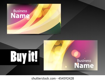 Vector modern creative and clean business card template. Flat design. Letter Logo Corporate Business card. Business card set template. Simple color. Vector illustration.