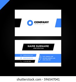 Vector modern creative and clean business card template. Flat design