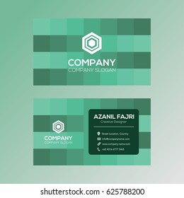 Vector Modern Creative and Clean Business Card Template in green