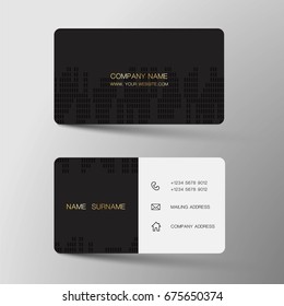 Vector modern creative and clean business card template. Flat design