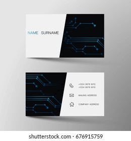 Vector modern creative and clean business card template. Flat design