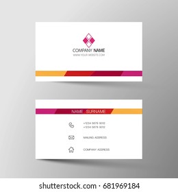 Vector modern creative and clean business card template. Flat design.