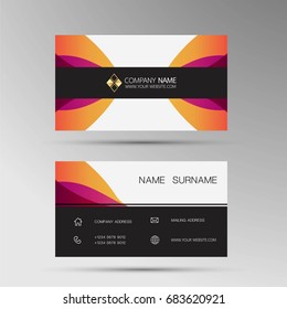 Vector modern creative and clean business card template. Flat design.