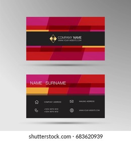 Vector modern creative and clean business card template. Flat design.