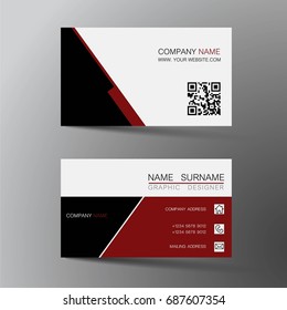 Vector modern creative and clean business card template. Flat design.