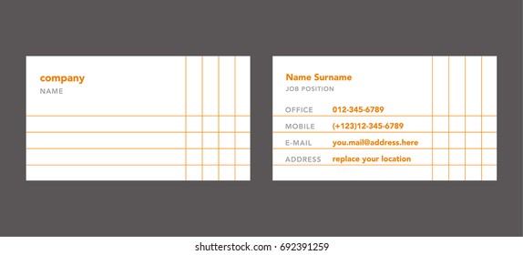 Vector modern creative and clean business card template. Flat design