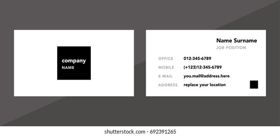 Vector modern creative and clean business card template. Flat design