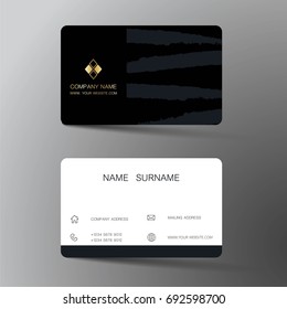 Vector modern creative and clean business card template. Flat design.