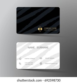 Vector modern creative and clean business card template. Flat design.