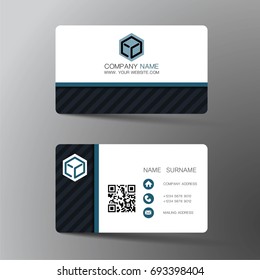 Vector modern creative and clean business card template. Flat design.