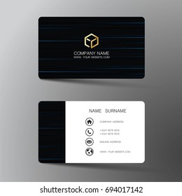 Vector modern creative and clean business card template. Flat design.