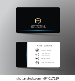 Vector modern creative and clean business card template. Flat design.