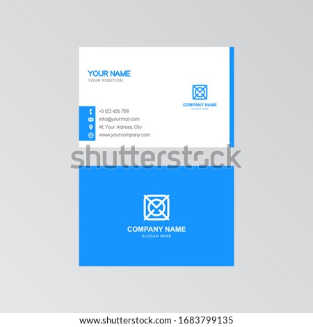 Vector modern creative and clean business card template. Flat design