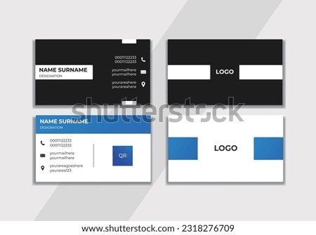 Vector Modern Creative and Clean Business Card Template Business card vector background modern design vector Vertical business card print template. Black and yellow colours. Clean flat design. Vector 