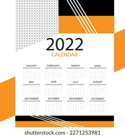 Vector modern creative and clean calendar template. 