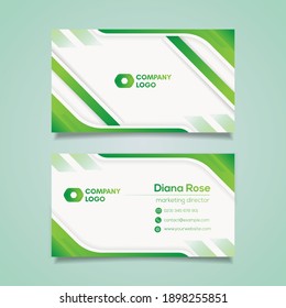 Vector Modern Creative And Clean Green Color Business Card Template