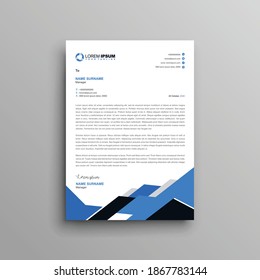 Vector modern creative and clean letterhead  template. Flat design