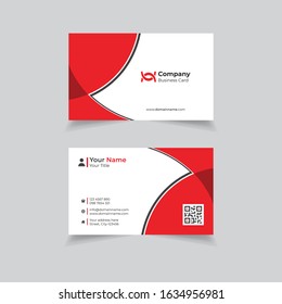 Vector Modern Creative Clean Red Business Card Template for Personal Use