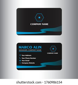 Vector modern creative and elegant business card red template