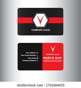 Plantilla de tarjetas de visita moderna, creativa y elegante