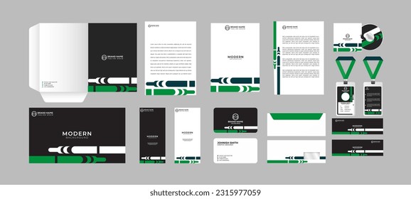 conjunto de tecnología de identidad vectorial, moderna y creativa