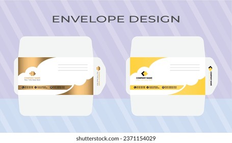 
Vector modern creative personal and professional use and company envelope design template With 2 colors