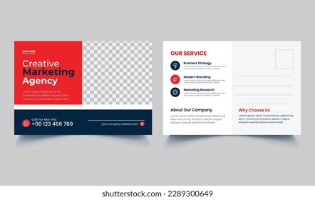 
Vector modern creative and professional corporate postcard layout design