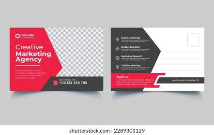 
Vector modern creative and professional corporate postcard layout design