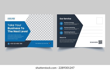 
Vector modern creative and professional corporate postcard layout design