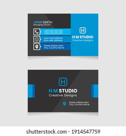 Vector modern creative simple and clean business card design, horizontal business card, red abstract unique luxury and professional name card design, print ready corporate and brand identity design.