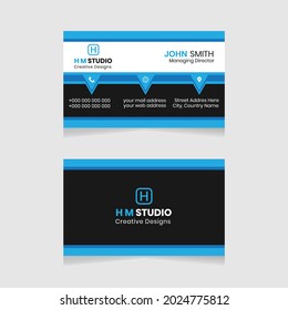 Vector modern creative simple and clean business card design, horizontal business card, red abstract unique luxury and professional name card design, print ready corporate and brand identity design.