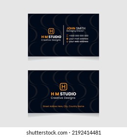 Vector modern creative simple and clean business card design, horizontal business card, red abstract unique luxury and professional name card design, print ready corporate and brand identity design.