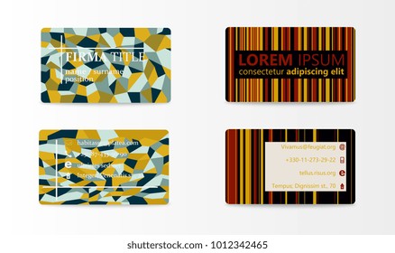 Vector modern creative and trending business cards set collection