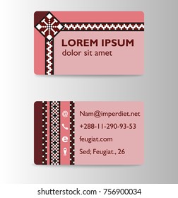 Vector modern creative and trending business card design templatein hand made style. modern business card print templates. Personal visiting card Vector illustration