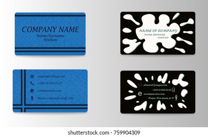 Vector modern creative and trending business visit cards set collection