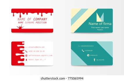 Vector modern creative and trending business cards set collection