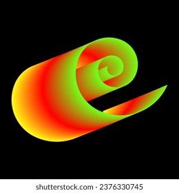 Vector modern creative wonderful swirl futuristic festival happy aqua background of bright multicolored glossy twisted striped atomizing pulsating sphere. Spiral. Multi-colored spiral. Neon.