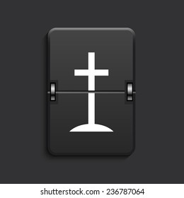vector modern cross scoreboard black icon. Eps 10