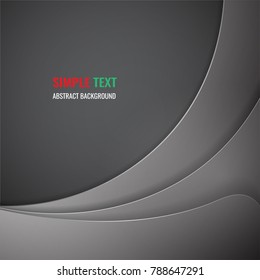 Vector modern curve abstract black wallpaper, black background template