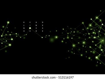 Vector of modern cybernetic particles background.