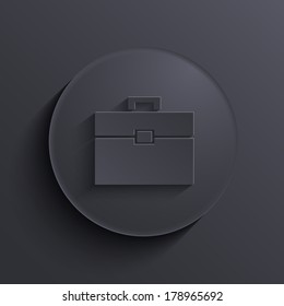 Vector modern dark circle icon. Eps10