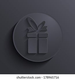 Vector modern dark circle icon. Eps10