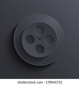 Vector modern dark circle icon. Eps10