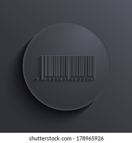 Vector modern dark circle icon. Eps10