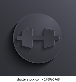 Vector modern dark circle icon. Eps10