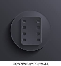 Vector modern dark circle icon. Eps10