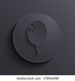 Vector modern dark circle icon. Eps10