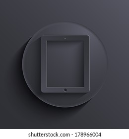 Vector modern dark circle icon. Eps10